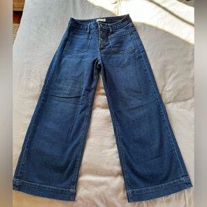 Unpublished high rise wide leg crop jeans